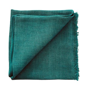 Emerald Green Handwoven Linen Classic Scarf from Heritage Moda