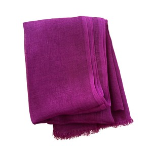 Classic Plum Summer Handwoven Linen Scarf from Heritage Moda
