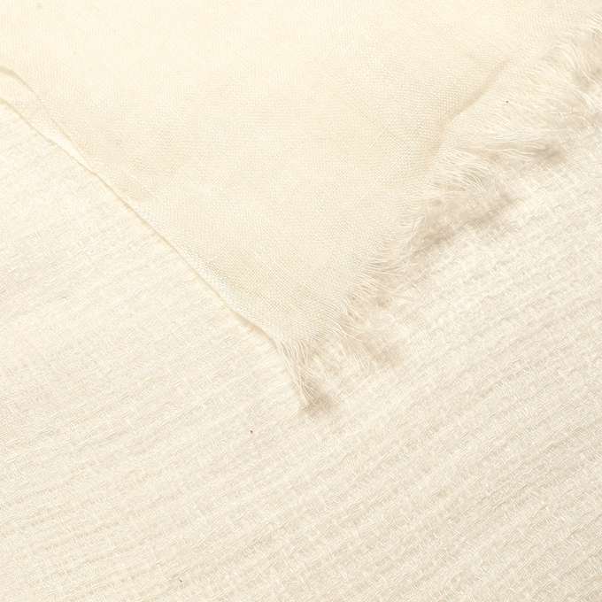 Handmade Unisex Linen Scarf - White from Heritage Moda