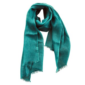 Emerald Green Handwoven Linen Classic Scarf from Heritage Moda
