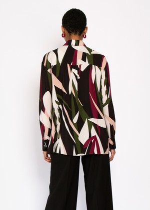 Nerine Longline Shirt in Abstract floral print from Hide The Label Nerine Longline Shirt in Abstract floral print from Hide The Label