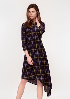 Azalea Dress in Spot Plaid Print from Hide The Label