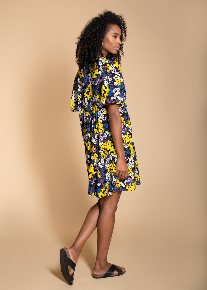 Lilium Short Tiered Dress in our Ditsy Floral Print from Hide The Label