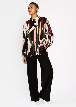 Nerine Longline Shirt in Abstract floral print from Hide The Label Nerine Longline Shirt in Abstract floral print from Hide The Label