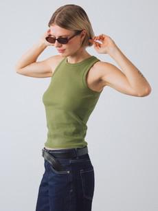 Ribbed Racer Top via Honest Basics