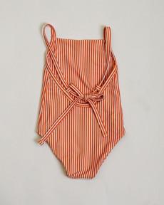 Mara One-Piece – Mandarine Stripe via Ina Swim