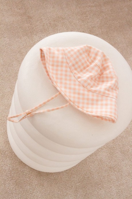 Vali Hat – Apricot Gingham from Ina Swim