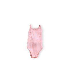 Mara One-Piece – Apricot Gingham via Ina Swim