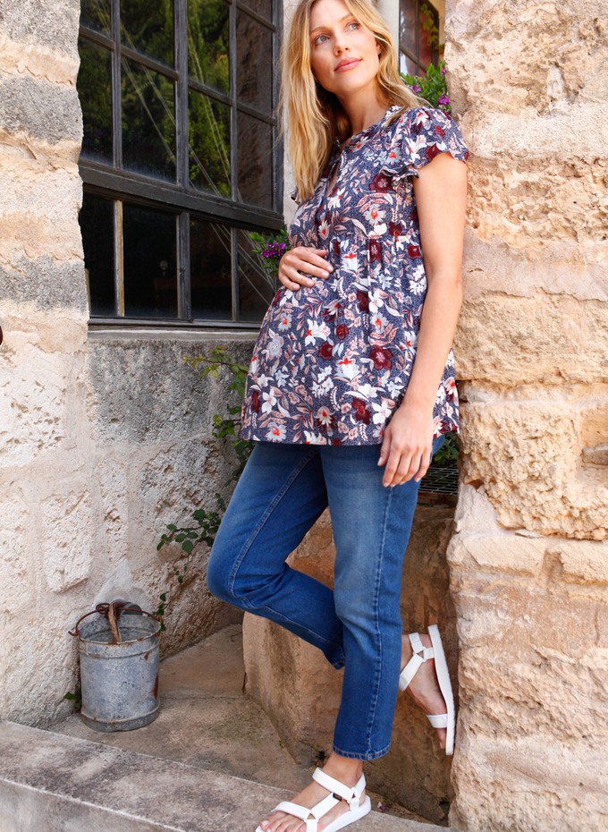 Fleurel Maternity Blouse with LENZING™ ECOVERO™ from Isabella Oliver