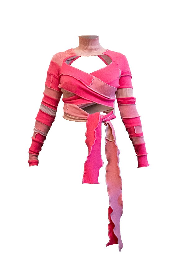 Pink wrap top from IZZI Label