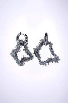 The Fuzzy Pentagon - silver ring (pair) via IZZI Label