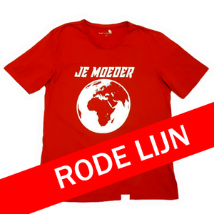 Bio – Rode Lijn demo shirt (strak/wijd) from Je Moeder