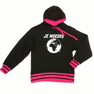 Hoodie ZwartRood/-Groen/-Roze (unisex, S) from Je Moeder