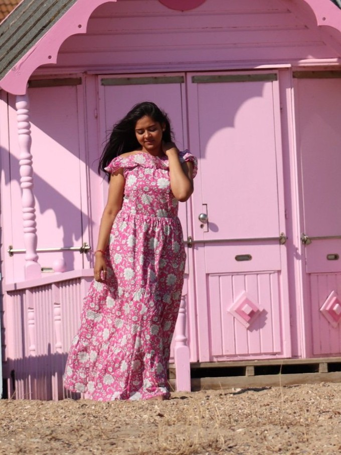 Pink Floral Transformation Maxi Dress from Jenerous