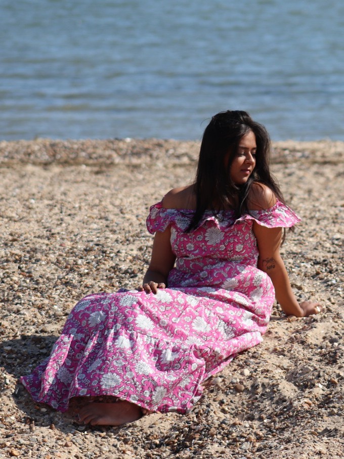 Pink Floral Transformation Maxi Dress from Jenerous