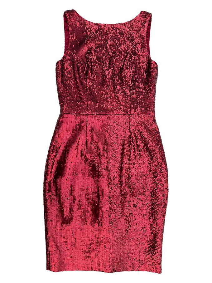 Red Sequin Freedom Shift Dress from Jenerous