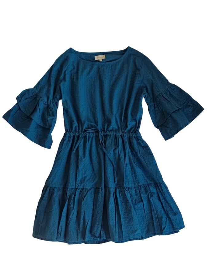 Teal Broderie Anglaise Cotton Dress from Jenerous