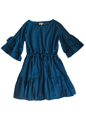 Teal Broderie Anglaise Cotton Dress from Jenerous