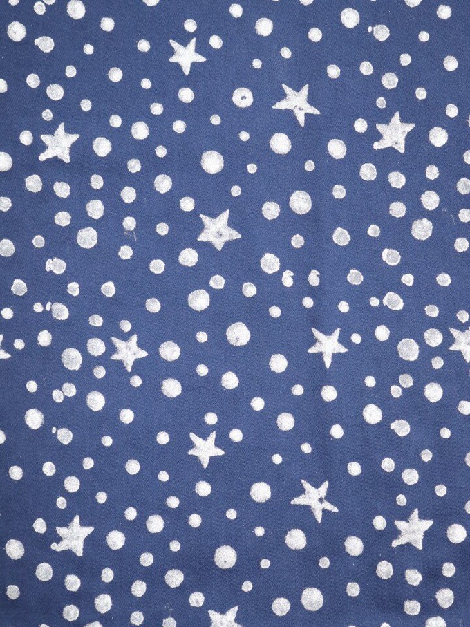 Organic Cotton Indigo Star Wrap Dress from Jenerous