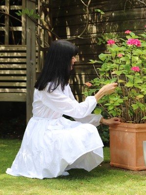 White Cotton Short Brave Shirt Dress from Jenerous