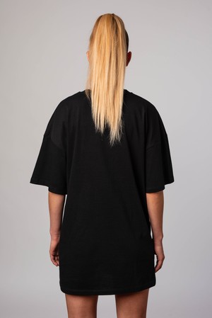 BLACK JAILED T-SHIRT DRESS from JOHANNA PETERSEN