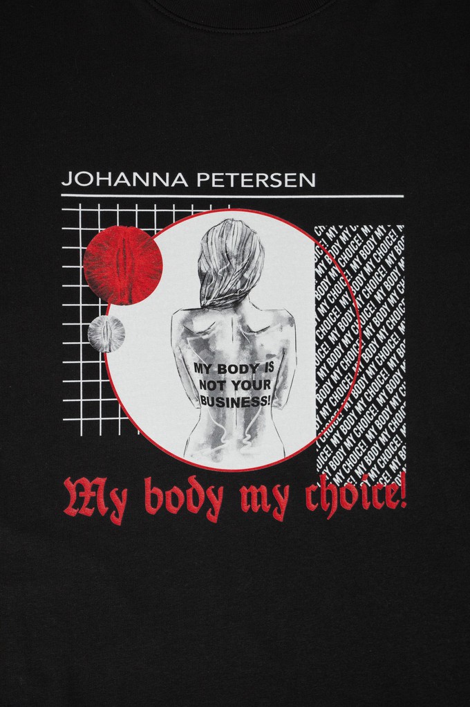 BLACK MY BODY T-SHIRT from JOHANNA PETERSEN