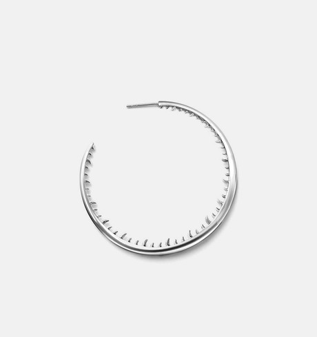 Bali large hoops | Sterling Silver - White Rhodium from Joulala