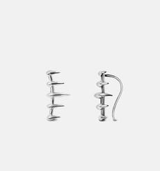 Ear climber Sumba earring| Sterling Silver - White Rhodium from Joulala