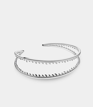 Flores open cuff bracelet  | Sterling Silver - White Rhodium from Joulala