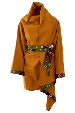 NEW! Wool Cape Coat Cocoon Mustard from JULAHAS