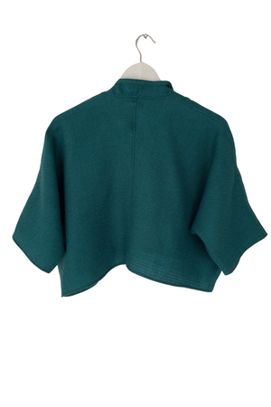 NEW! Wool Waterfall Bolero Teal Honeycomb from JULAHAS