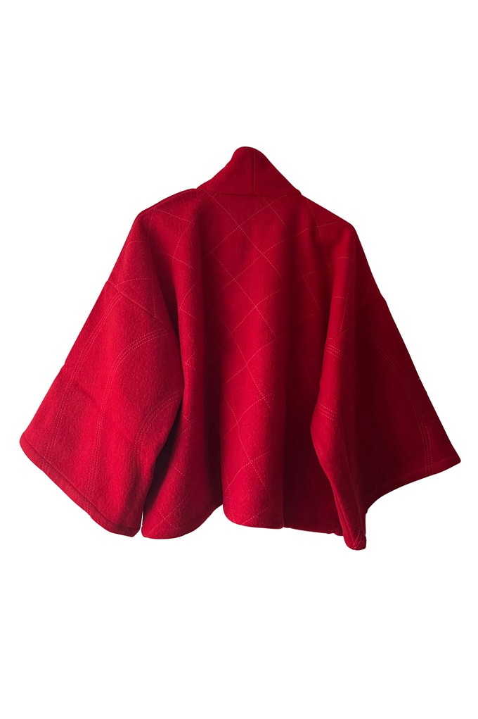 NEW! Crop Kimono Wool Coat Molten Lava from JULAHAS