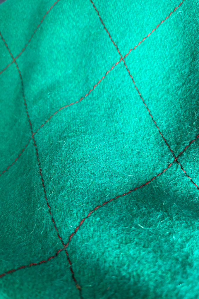 NEW! Crop Kimono Wool Coat Sea Green from JULAHAS
