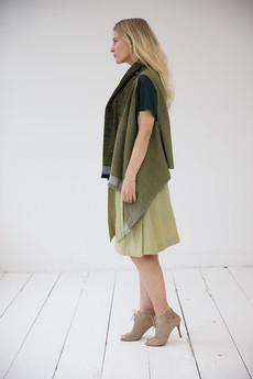 Wool Silk Cape Forest Pench via JULAHAS