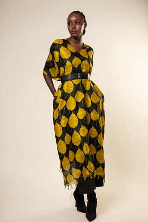 NEW! 3-in-1 Peace Silk Poncho Yellow Leaf from JULAHAS