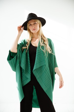 Wool Kimono Warm Jade from JULAHAS