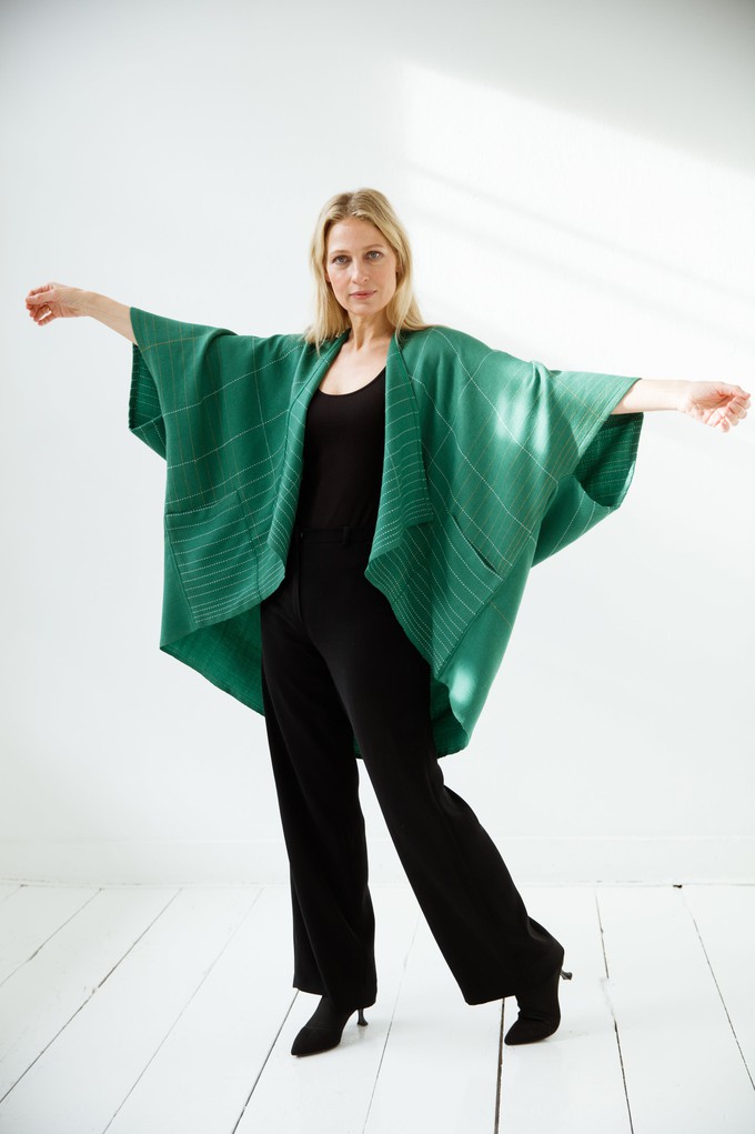 Wool Kimono Warm Jade from JULAHAS