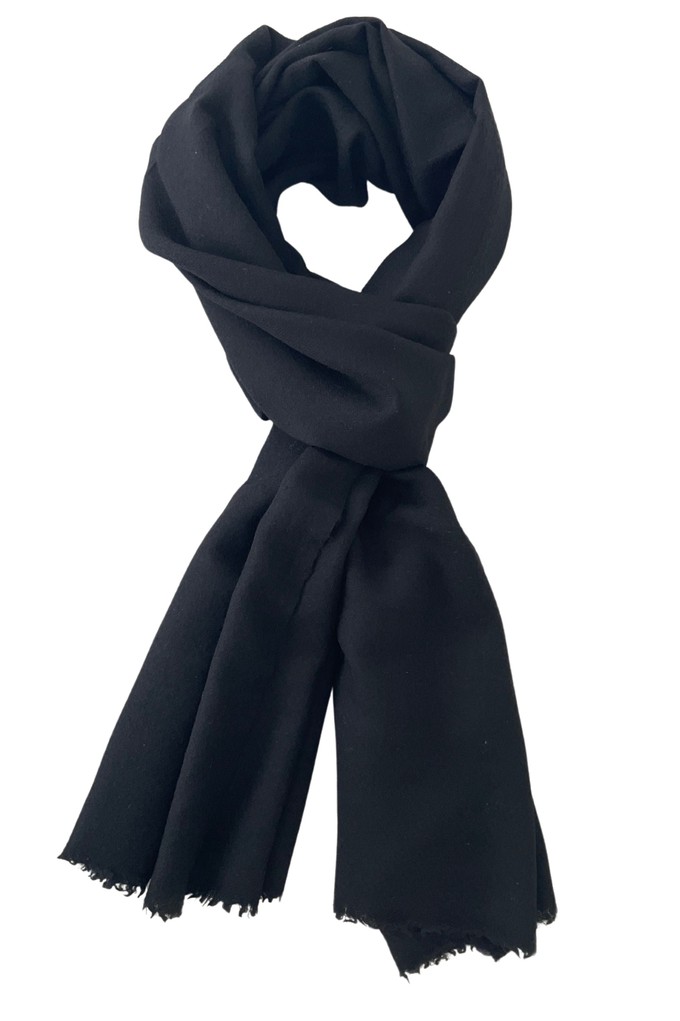 Yak Wool Shawl ACCENT Black from JULAHAS Yak Wool Shawl ACCENT Black from JULAHAS