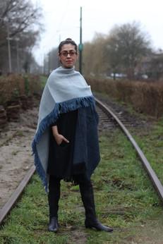 NEW! Chunky Wool Ruana BEYOND Indigo via JULAHAS