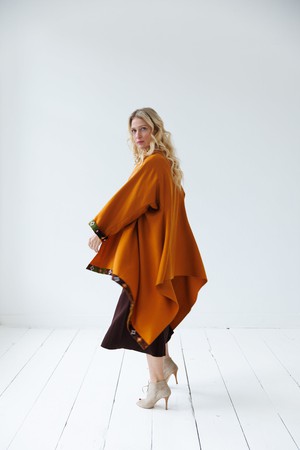 NEW! Wool Cape Coat Cocoon Mustard from JULAHAS