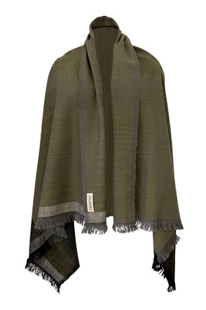 Wool Silk Cape Forest Pench from JULAHAS
