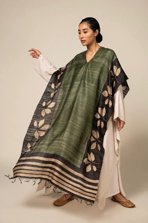 NEW! 3-in-1 Peace Silk Poncho Chestnut from JULAHAS