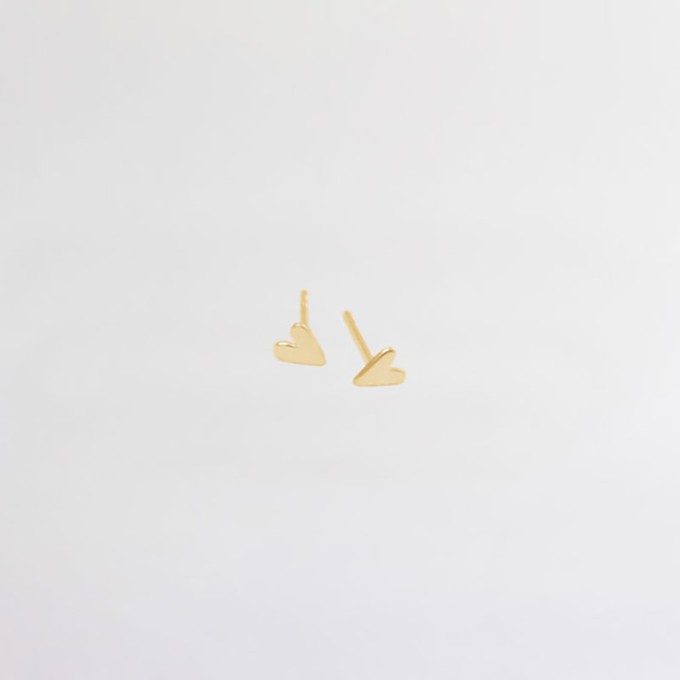 Tiny heart earrings | gold plated from Julia Otilia
