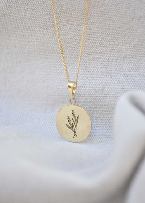 Serene Lavender pendant solid gold from Julia Otilia