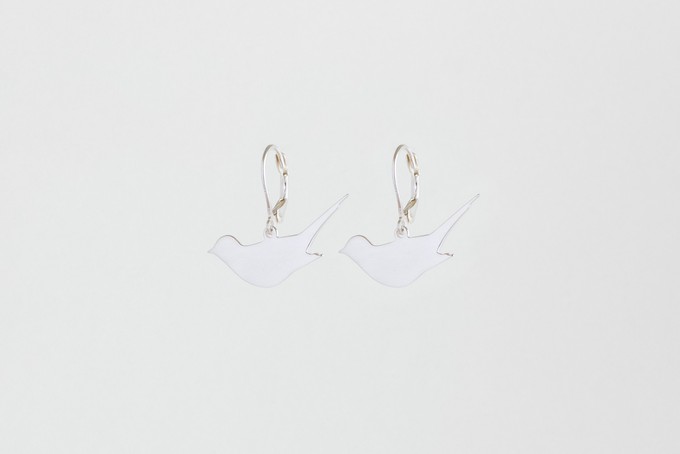 Diving bird earrings silver SALE from Julia Otilia