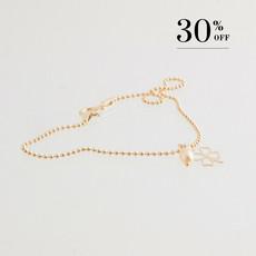 Bracelet chain clover with pearl gold plated via Julia Otilia