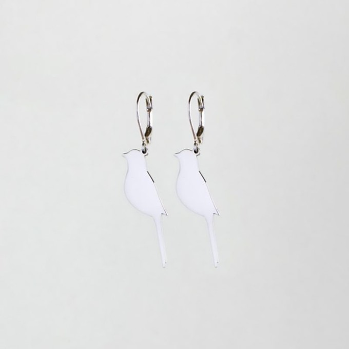 Gracious bird earrings silver from Julia Otilia