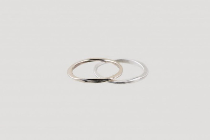 Infinity twin rings | silver, matte & shiny finish from Julia Otilia