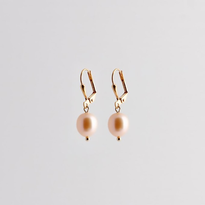 Pearl earrings gold plated from Julia Otilia