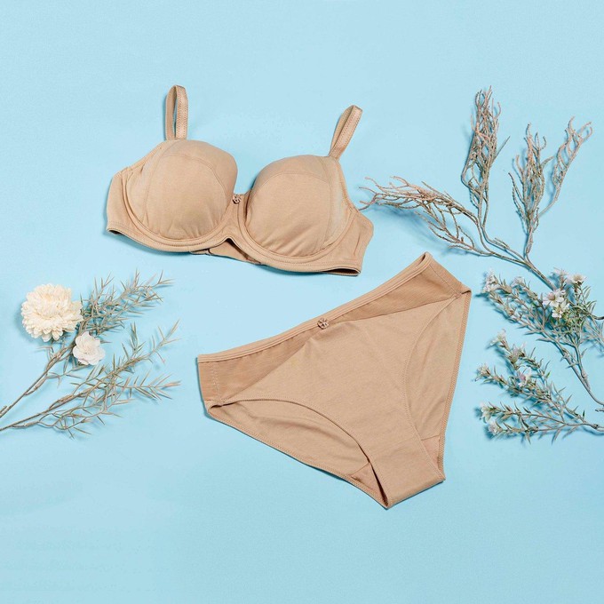 Project Cece  Shell-Underwired Silk & Organic Cotton Full Cup Bra